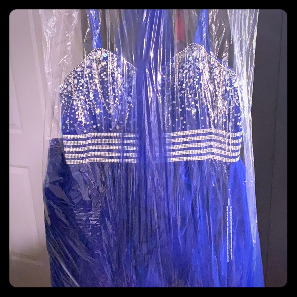 Royal blue gown